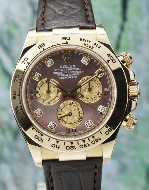 (image for) A ROLEX MEN SIZE 18K YELLOW GOLD DAYTONA COSMOGRAPH - 116518 / MOP